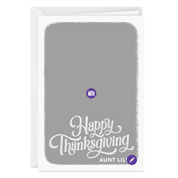 White Frame Folded Thanksgiving Photo Card, , large image number 6