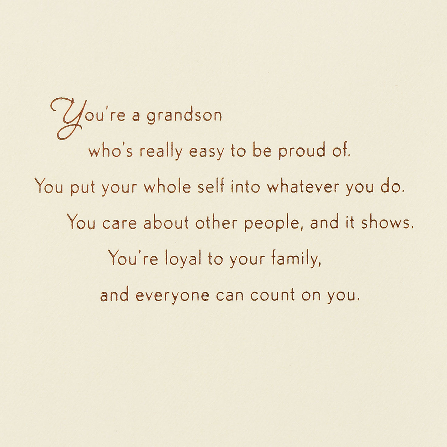 Elegant Leaves Birthday Card for Grandson Sentiment image number 2