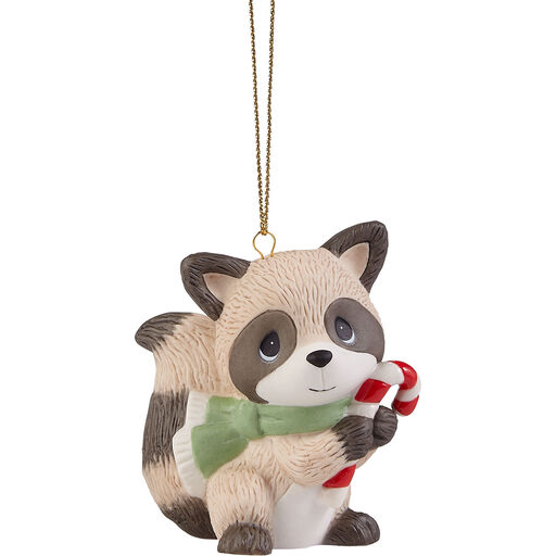 Precious Moments Spreading Christmas Cheer Raccoon Ornament, 2.8", 