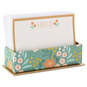 Ivory Floral Flat Note Cards in Caddy, Box of 40, , large image number 1