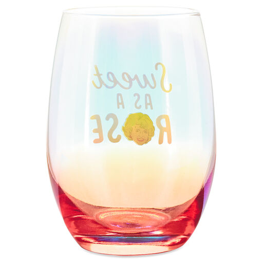 Rose The Golden Girls Stemless Wine Glass, 16 oz., 