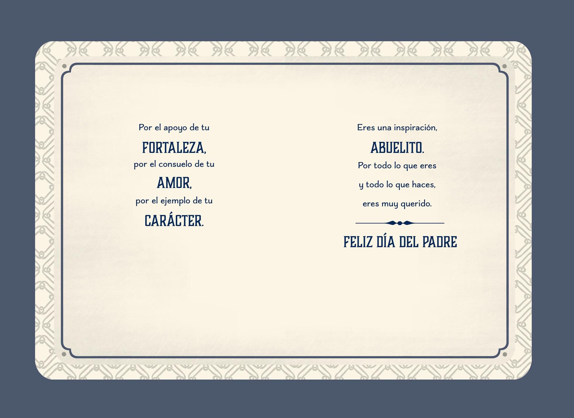 You're an Inspiration Spanish-Language Father's Day Card for Grandfather