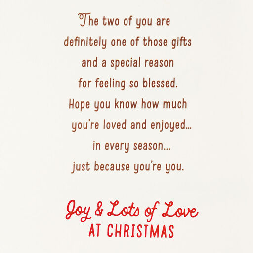 You Are Gifts Religious Christmas Card for Son and Daughter-in-Law, 