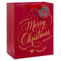 Gold Merry Christmas on Dark Red Medium Gift Bag Front image number 1