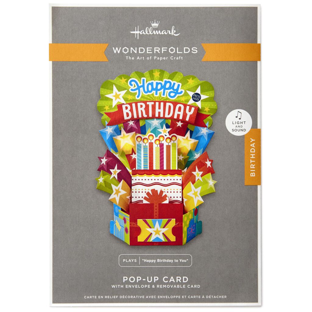Birthday Cake With Candles Pop Up Musical Birthday Card With Light ...