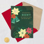 Poinsettia Flowers and Bells Aunt Christmas Card Card Front with Envelope and Gold Seal image number 6