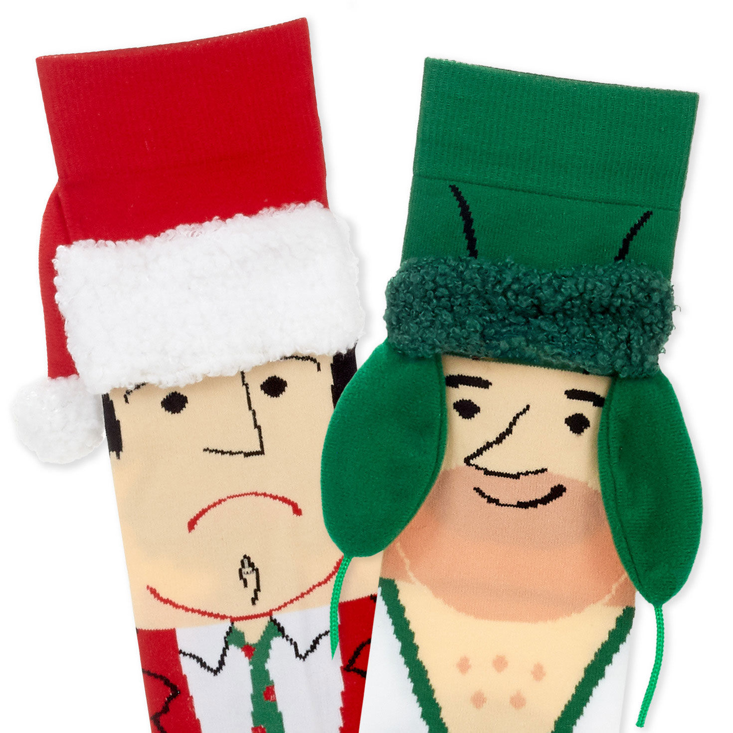 Christmas Vacation Clark and Eddie Novelty Socks upclose view image number 3