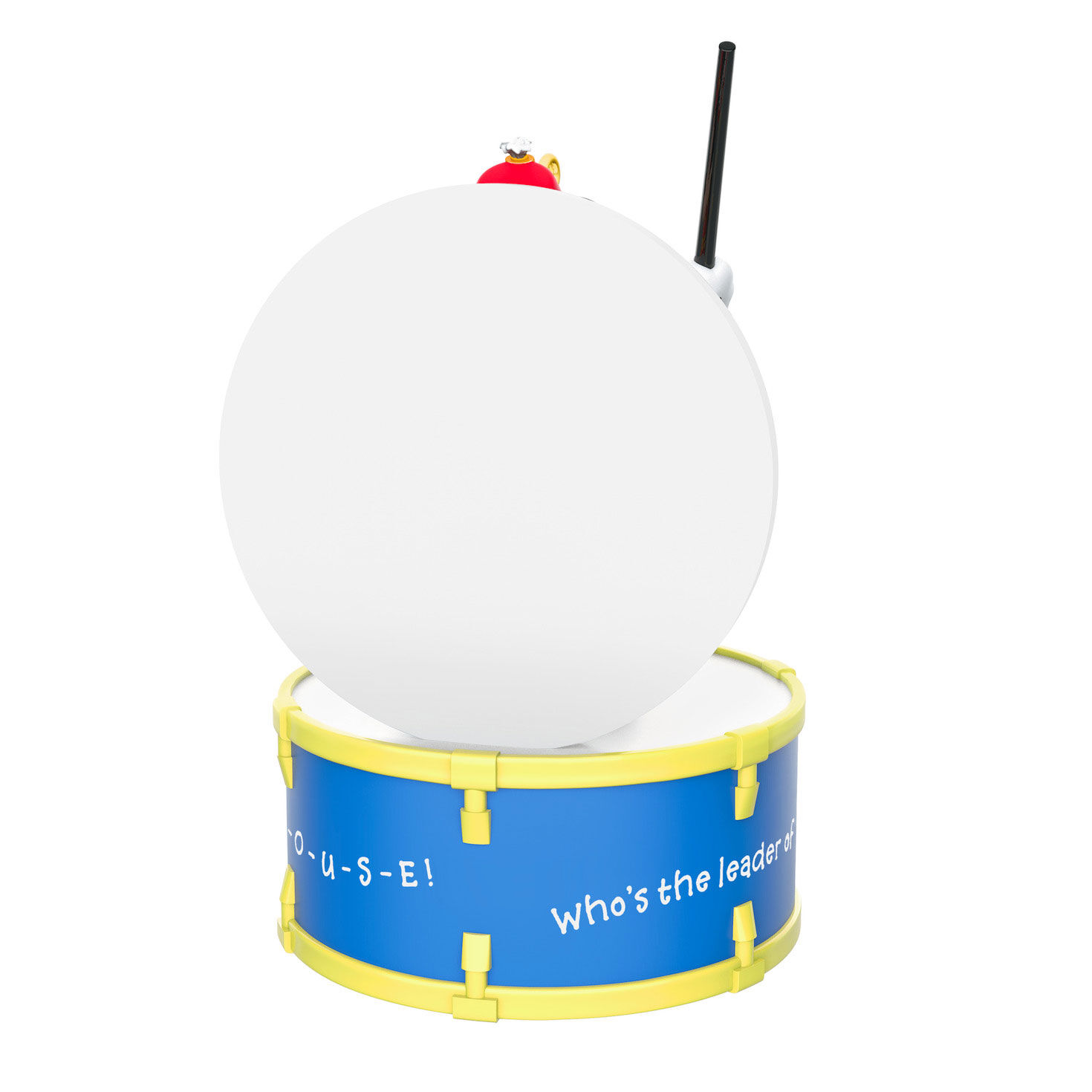 Marching Mickey on Drum Keepsake Ornament back image number 6