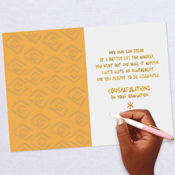 One Man's Dream Graduation Card for Him, , large image number 6