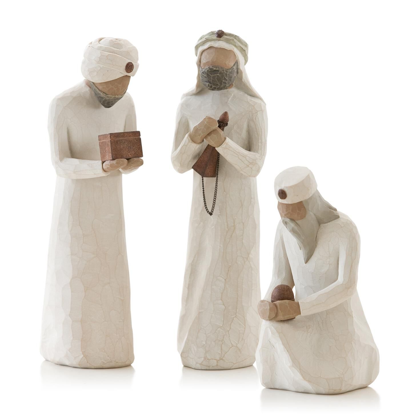 Alessi Hand Decorated Three Wise Men Nativity Figurines Set of 3 Porcelain