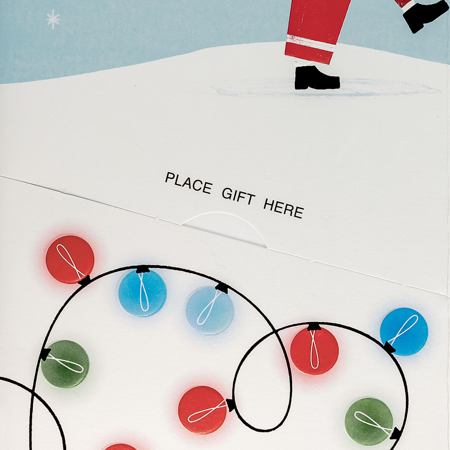 Santa Caught in Lights Christmas Card for Grandson Sentiment image number 4