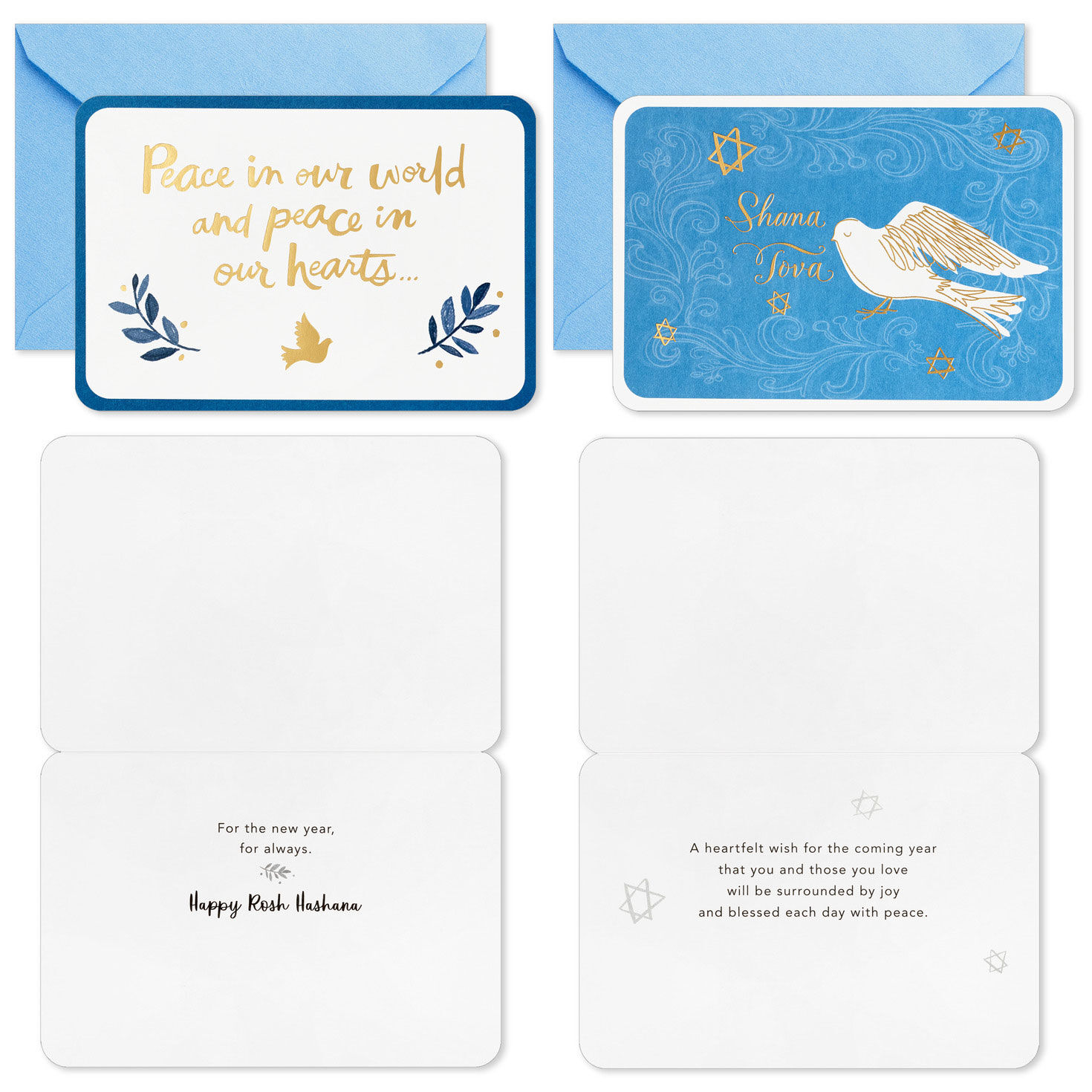 Apples and Honey Jewish New Year Cards Assortment Card Fronts with Sentiments image number 4