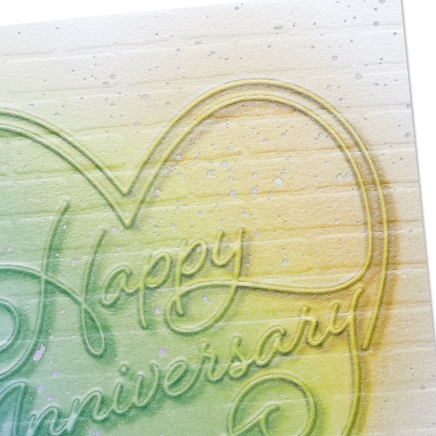 Neon Heart LGBTQ Anniversary Card Card Front Detail image number 4