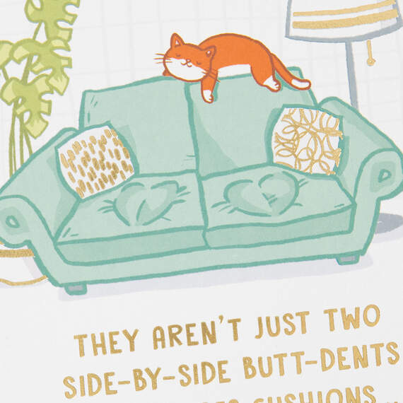 Butt Dents in the Sofa Funny Anniversary Card for Couple, , large image number 4