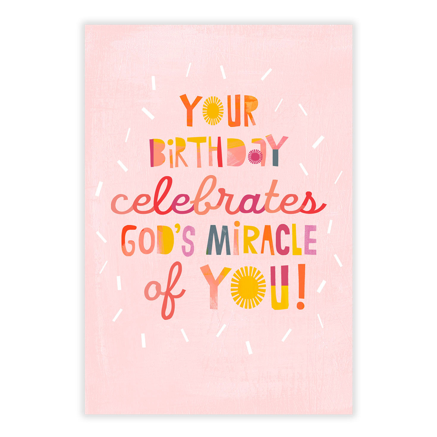 God's Miracle Fun Letters Personalized Birthday Card front image number 2