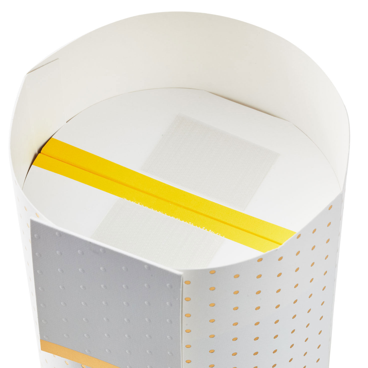 Build-a-Bouquet Gold Polka Dots Pop-Up Paper Vase With Mini Card, Gold Polka Dots, large image number 6