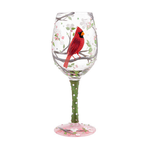 Lolita Cardinal Beauty Handpainted Wine Glass, 15 oz., 