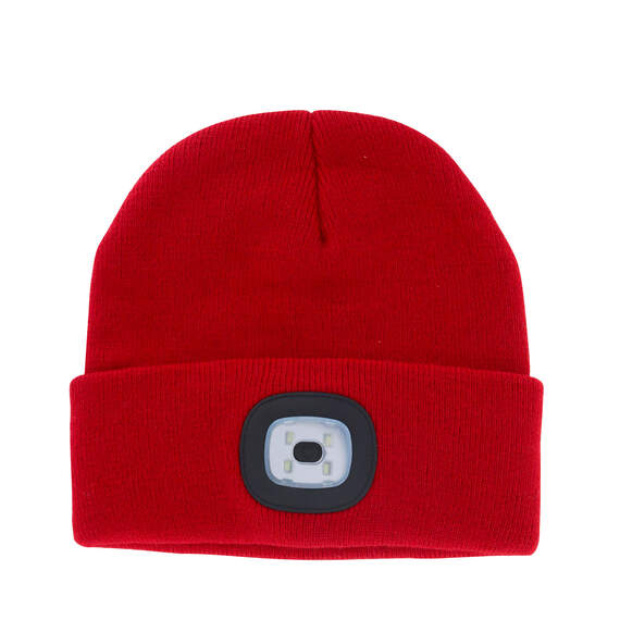 Red Night Scope Rechargeable LED Beanie Hat