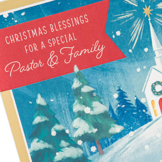 Christmas Blessings Religious Christmas Card for Pastor and Family, , large image number 5