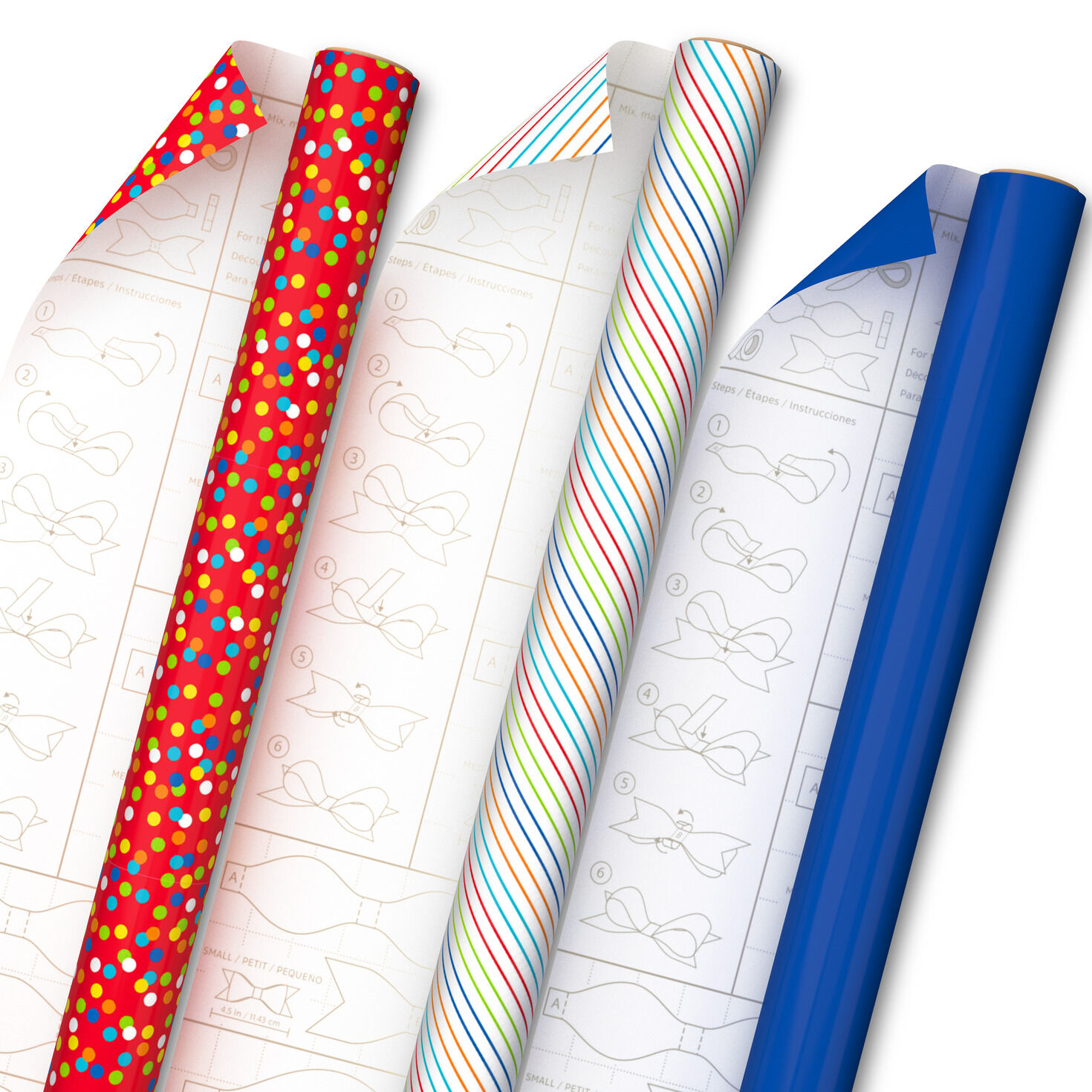 *HALLMARK* 75 Bright Multi-Color Metallic Foil Star Peel N Stick 3.5 Inch *Bows* 