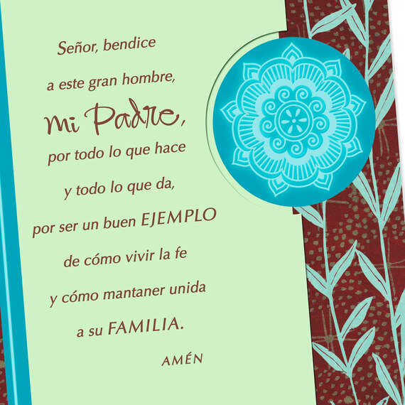 Lord Bless You Spanish-Language Birthday Card for Dad, , large image number 4