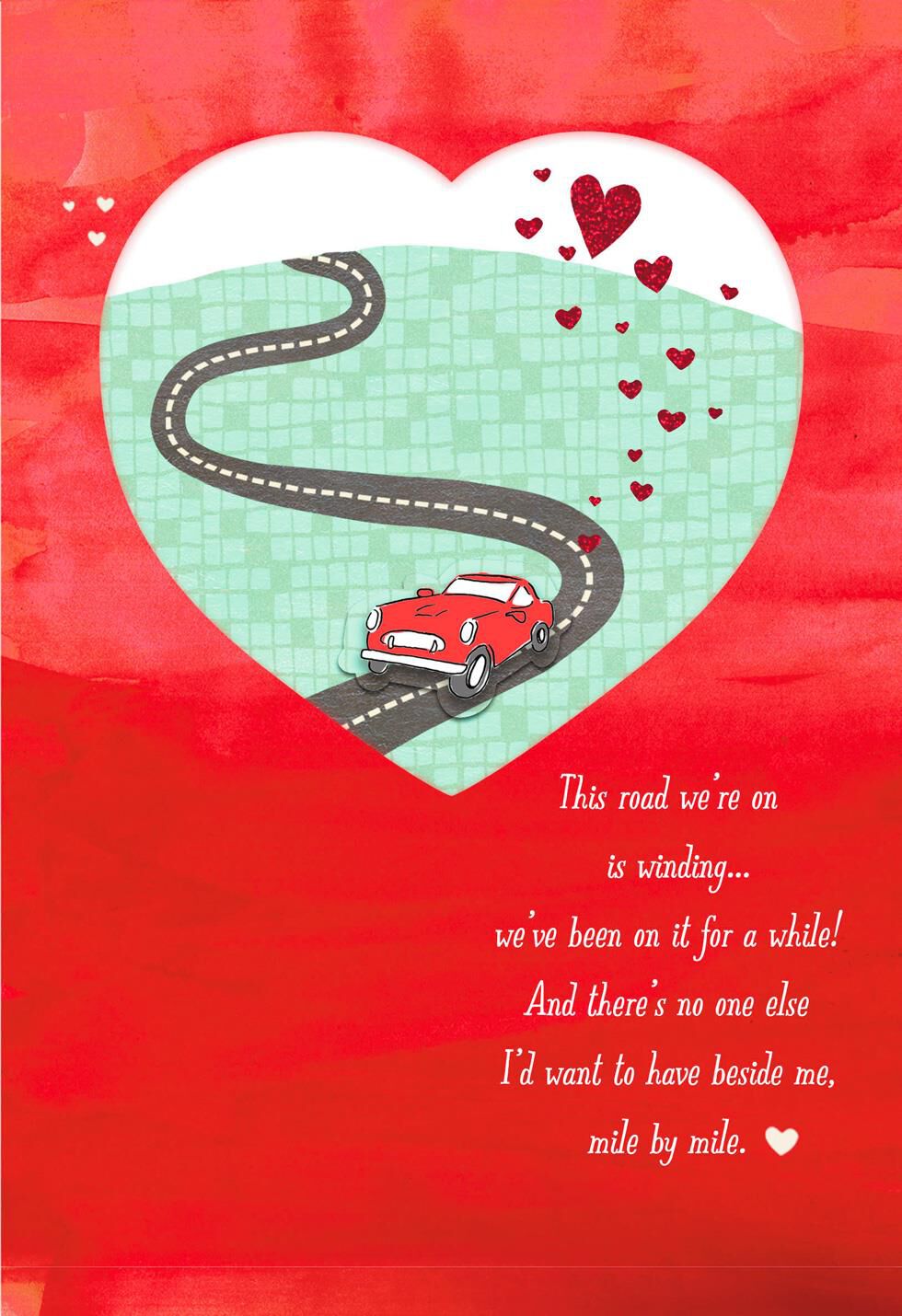 Car on Road Valentine's Day Card for Husband