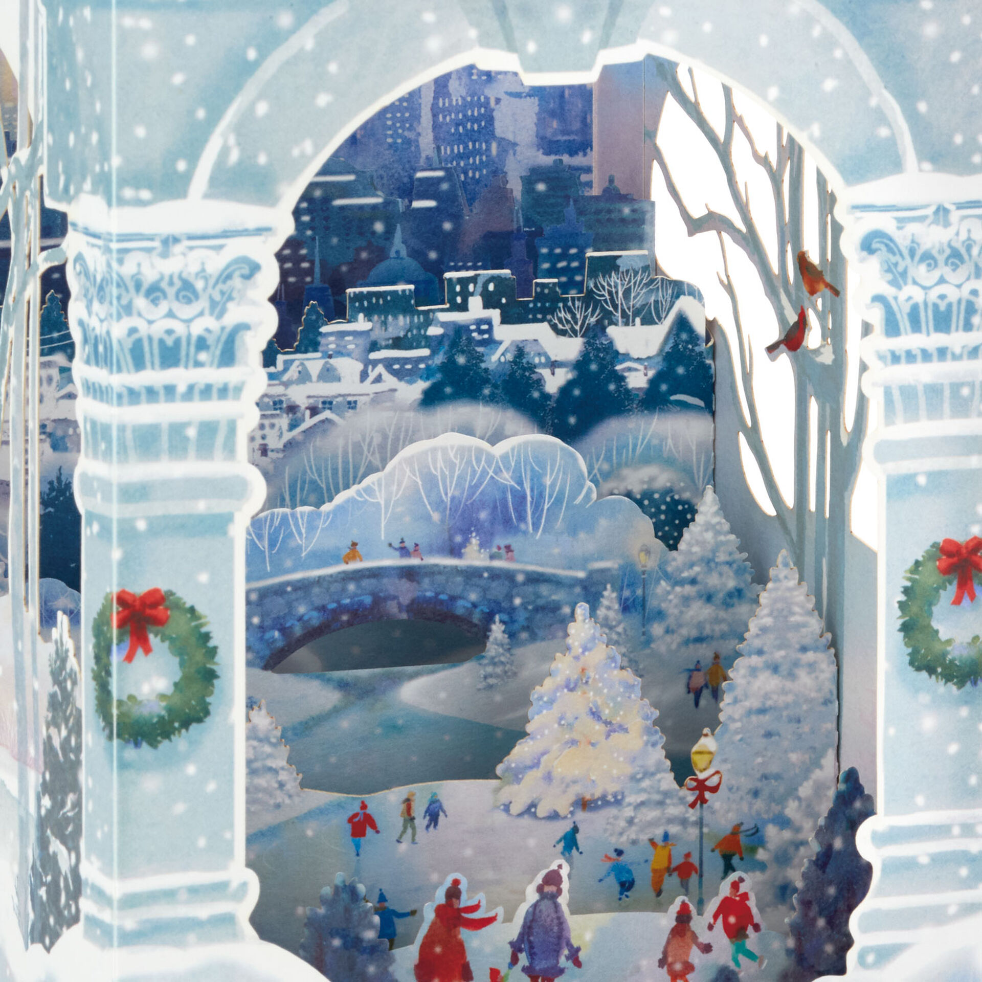New 3D Pop Up Christmas Card Ice Skating