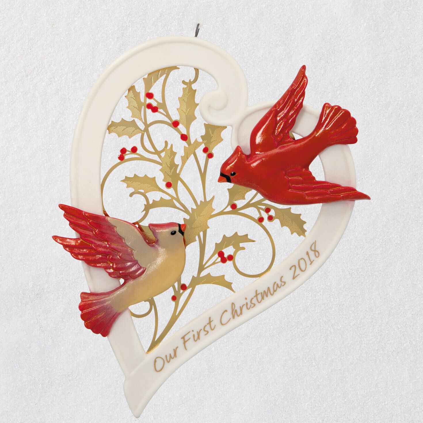 our first christmas together heart 2018 porcelain ornament our first christmas together