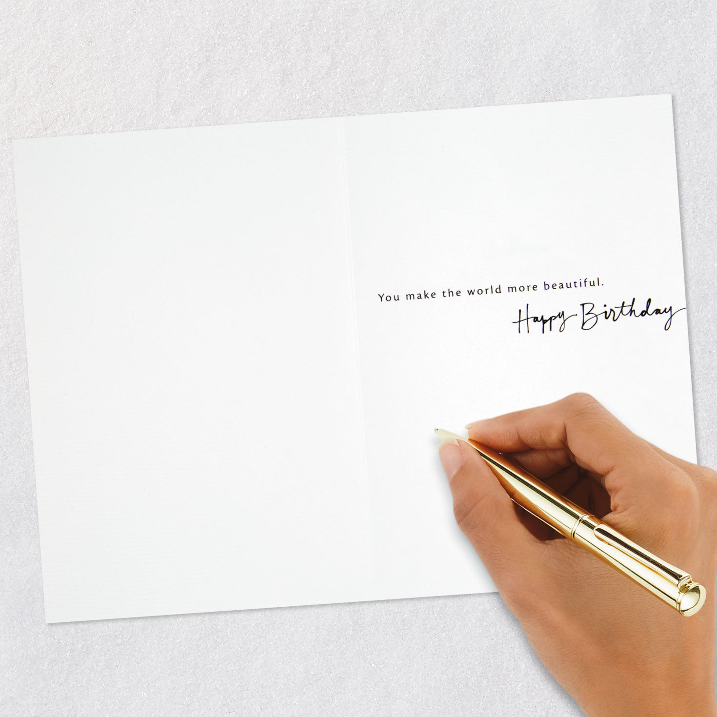 Woman in Pink Floral Dress Birthday Card for Her Signing card image number 6