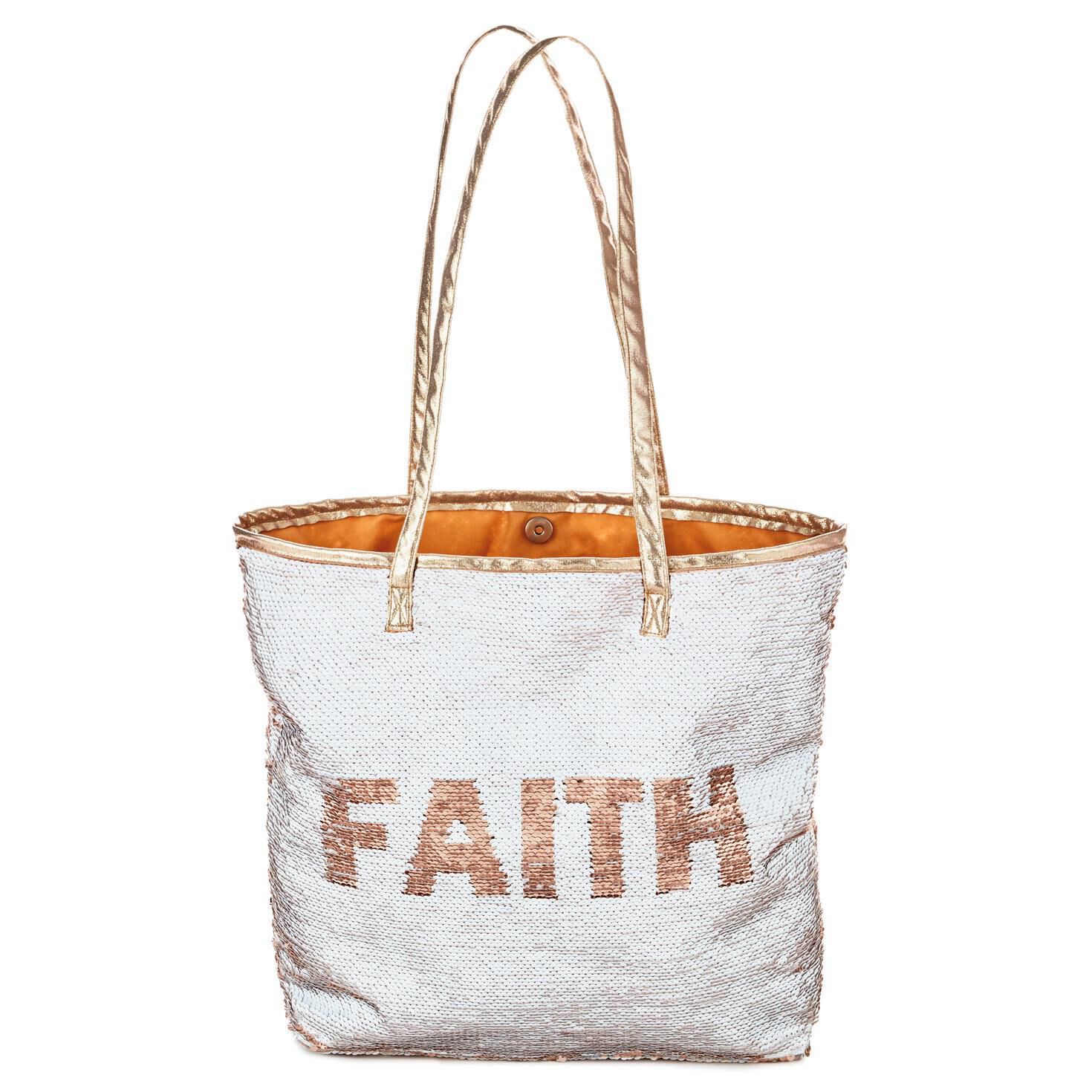 faith rose gold bag