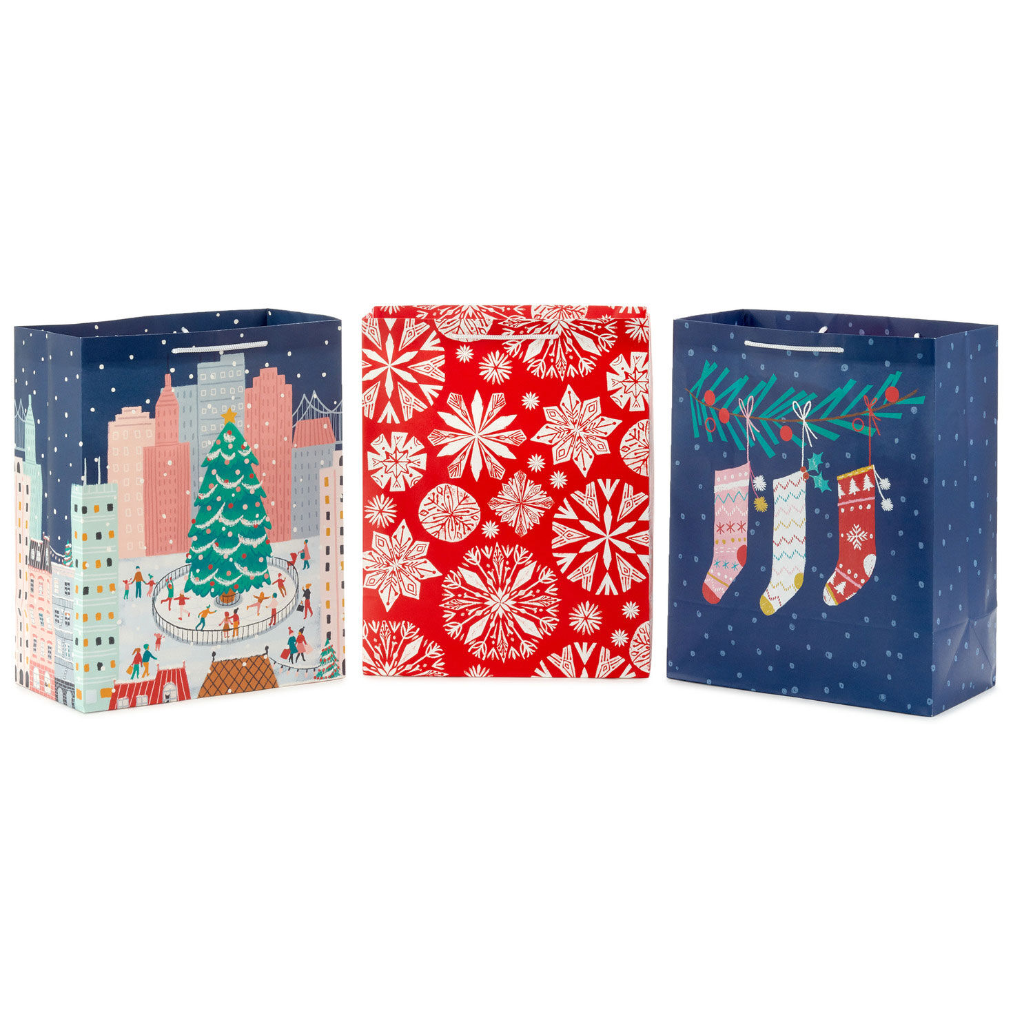 13 Tis the Season 3 Pack Large Christmas Gift Bags Assortment Gift Bags Hallmark