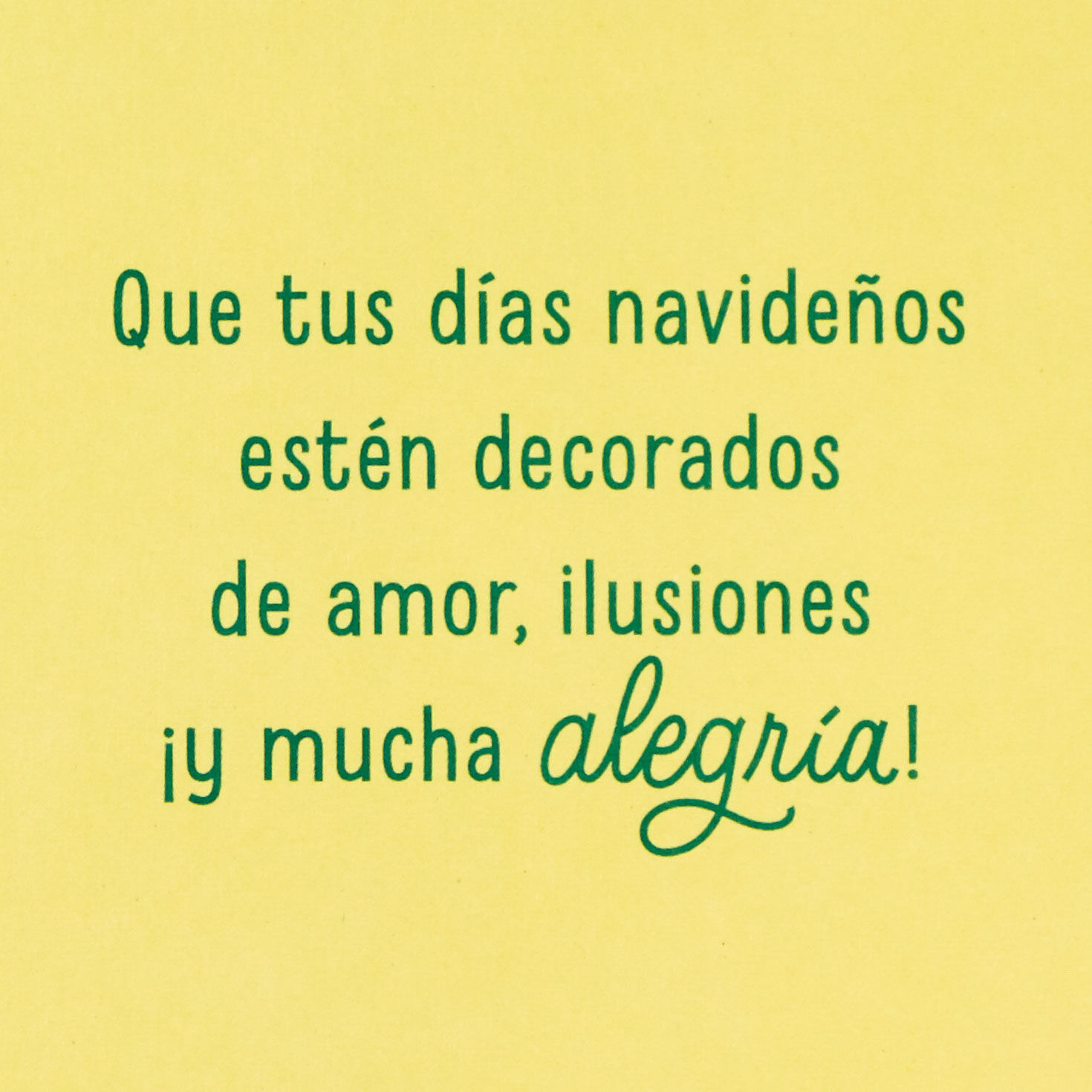 Love, Joy and Happiness Spanish-Language Christmas Card, , large image number 2