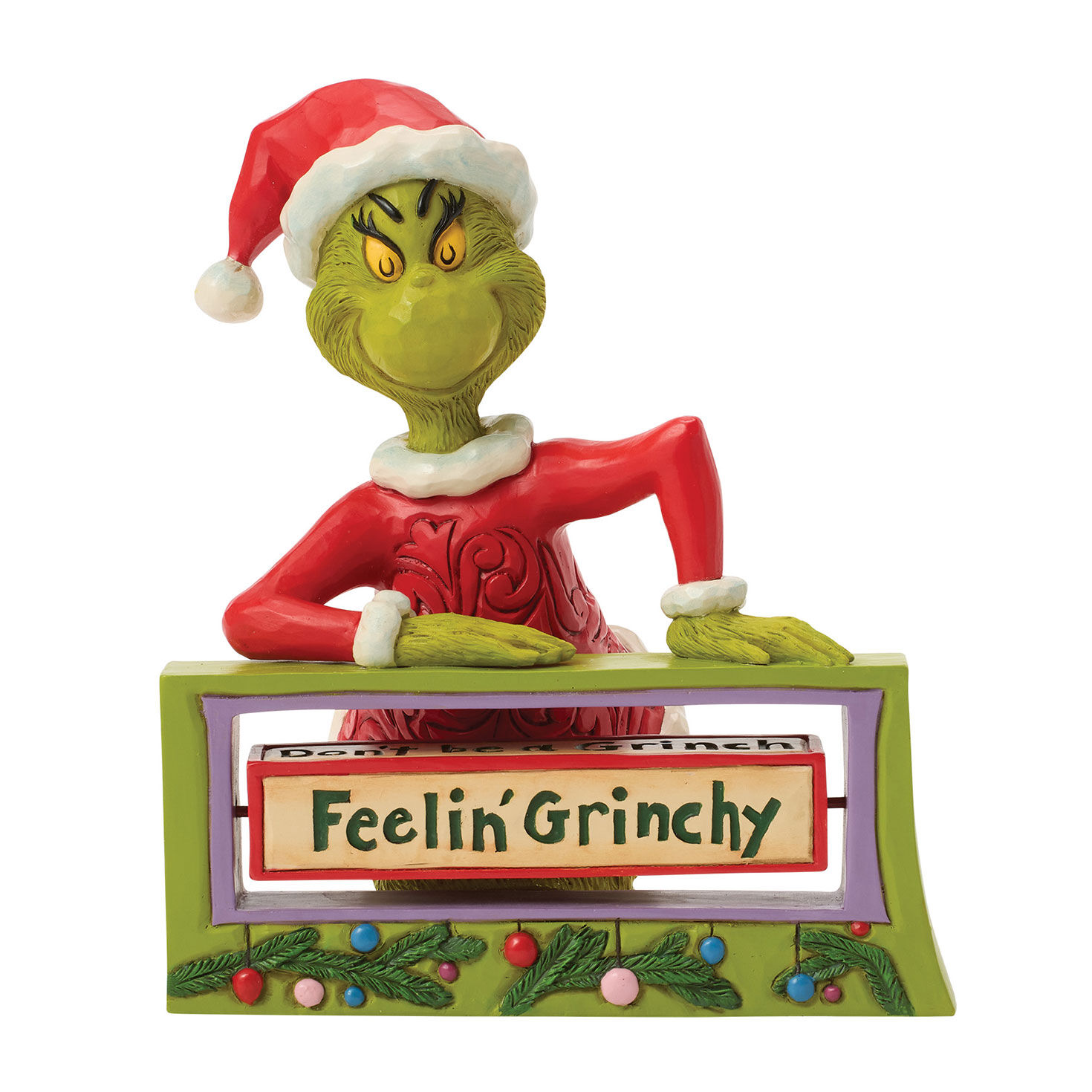 Jim Shore Grinch With Rotating Messages Statue front image number 3