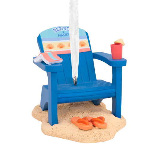 Retired and Happy Beach Chair Hallmark Ornament, 