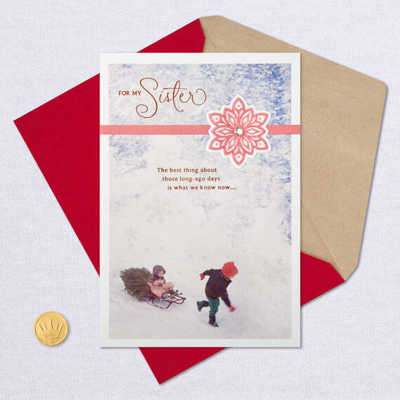 Time Flies, But Love Stays Christmas Card for Sister, , large image number 5