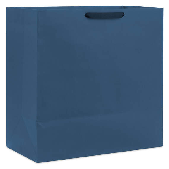 15" Navy Blue Extra-Deep Gift Bag, Navy, large image number 6