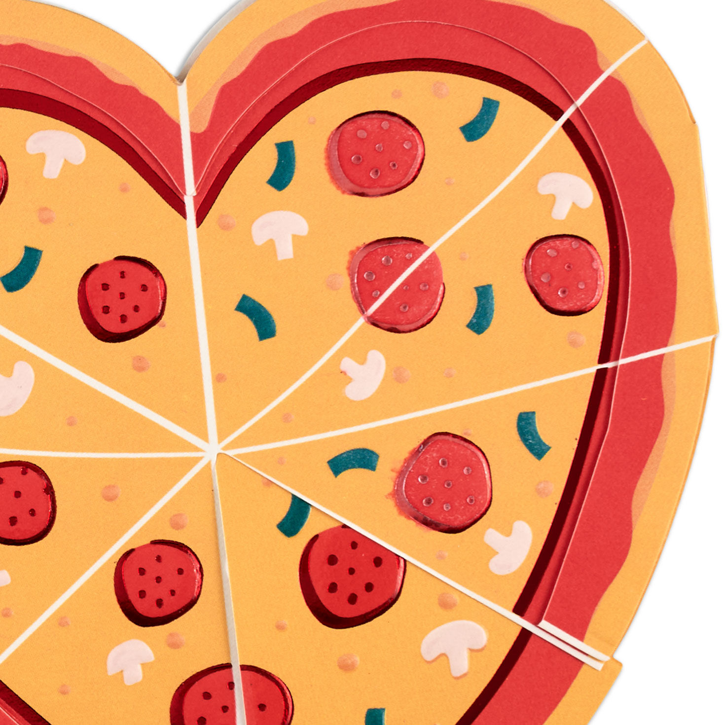 Pizza My Heart Funny Paper Craft Valentine's Day Card With Mini Card for only USD 5.99 | Hallmark