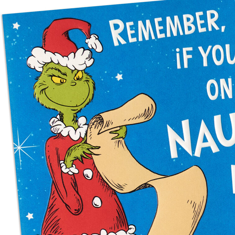 Dr. Seuss's How the Grinch Stole Christmas!™ Grinch-Approved Naughty List Funny Pop-Up Christmas Card - Greeting Cards