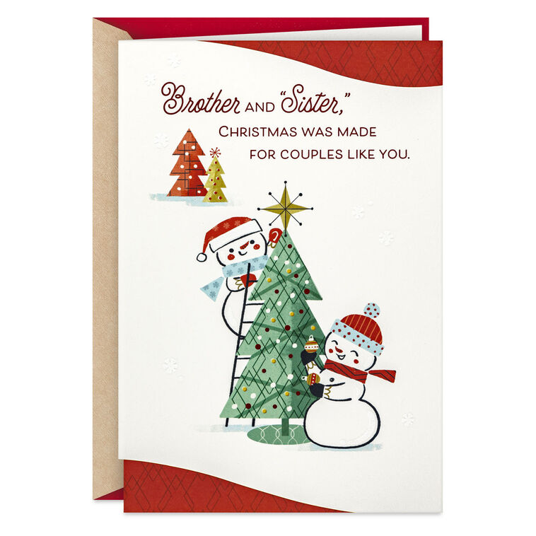 You Two Make the Season Special Christmas Card for Brother and Sister-in-Law