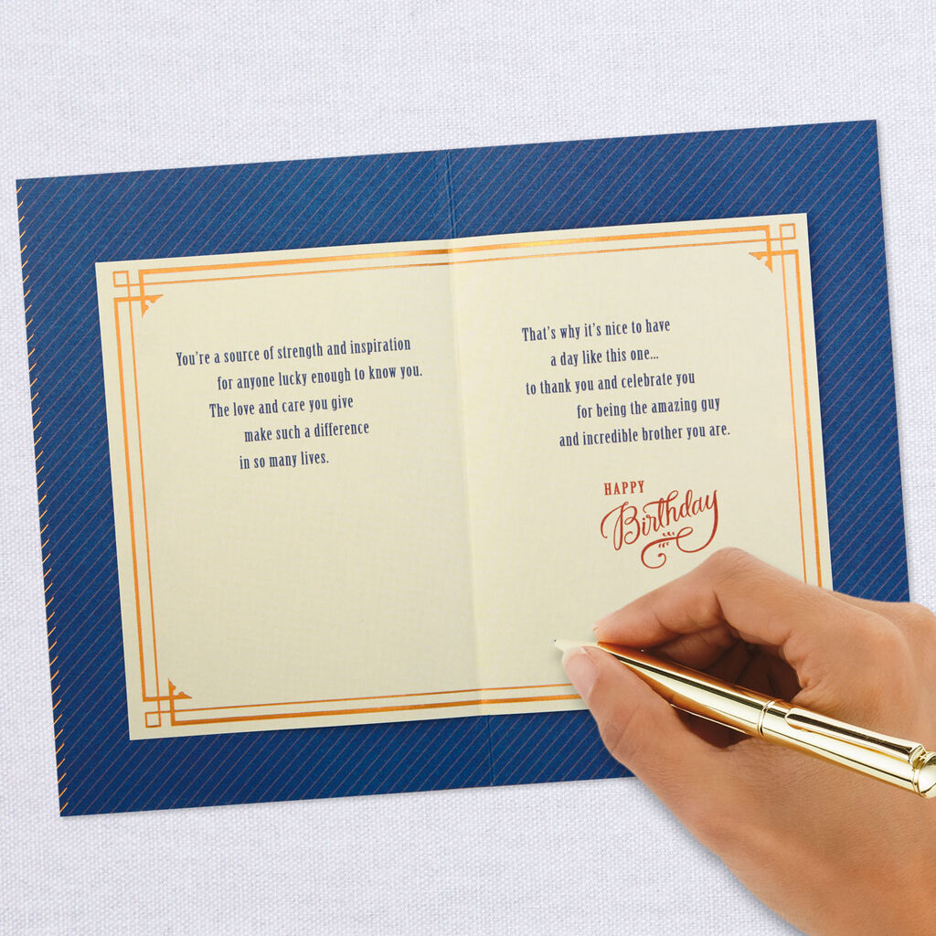 Celebrating An Amazing Guy Birthday Card For Brother Greeting