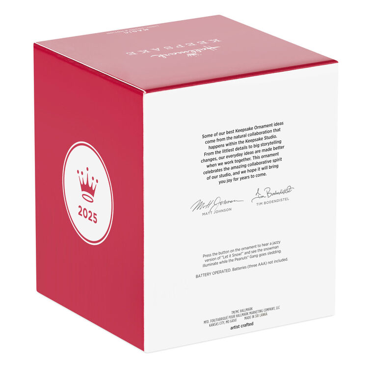 Peanuts Gang Sledding Keepsake Ornament package back image number 8