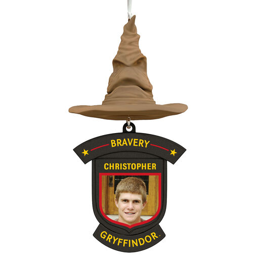 Harry Potter™ Sorting Hat House Trait Personalized Text and Photo Ornament, Gryffindor™, 