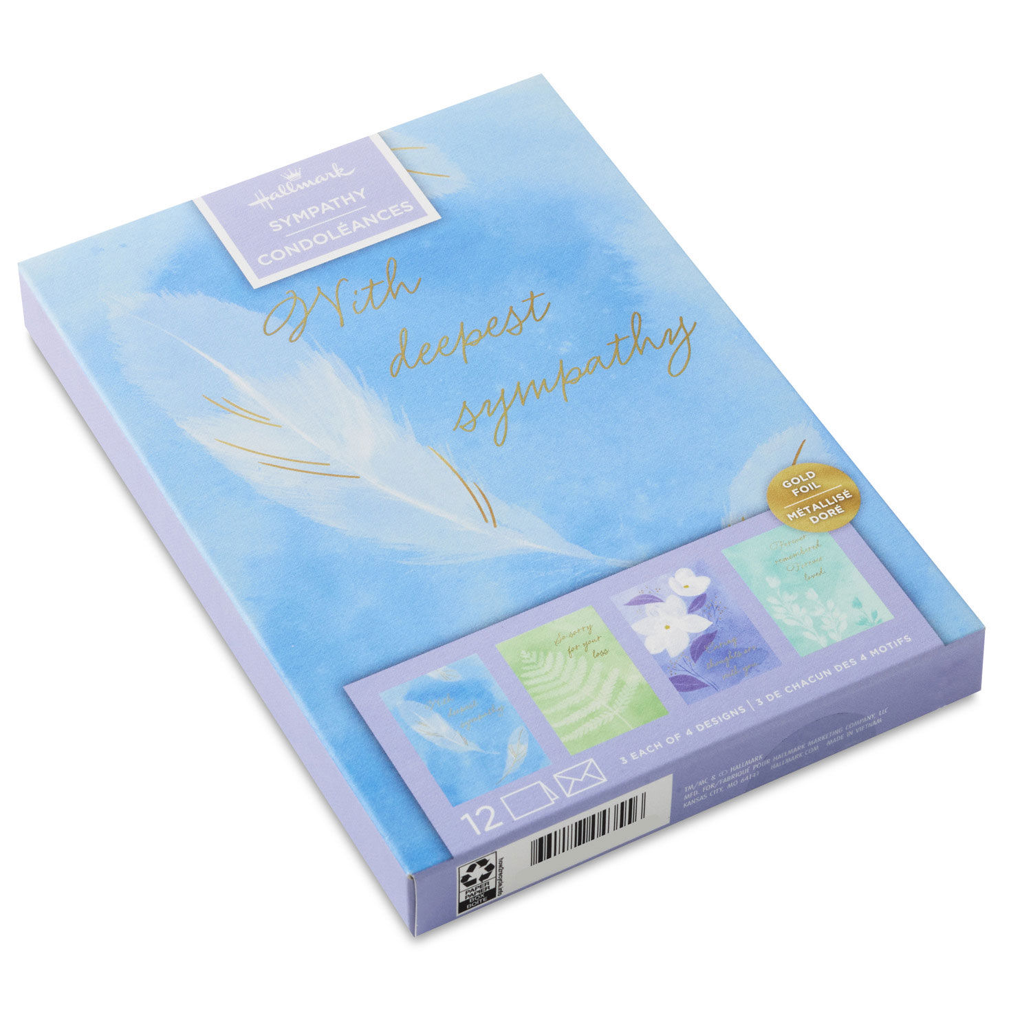 Pastel Botanical Sympathy Cards Assortment package front image number 2