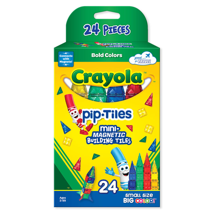 Crayola Magnetic Mini Pip-Tiles Set, 24 pieces