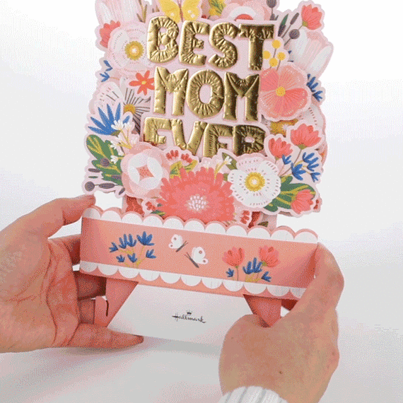 Best Mom Ever Musical 3D Pop-Up Card With Light