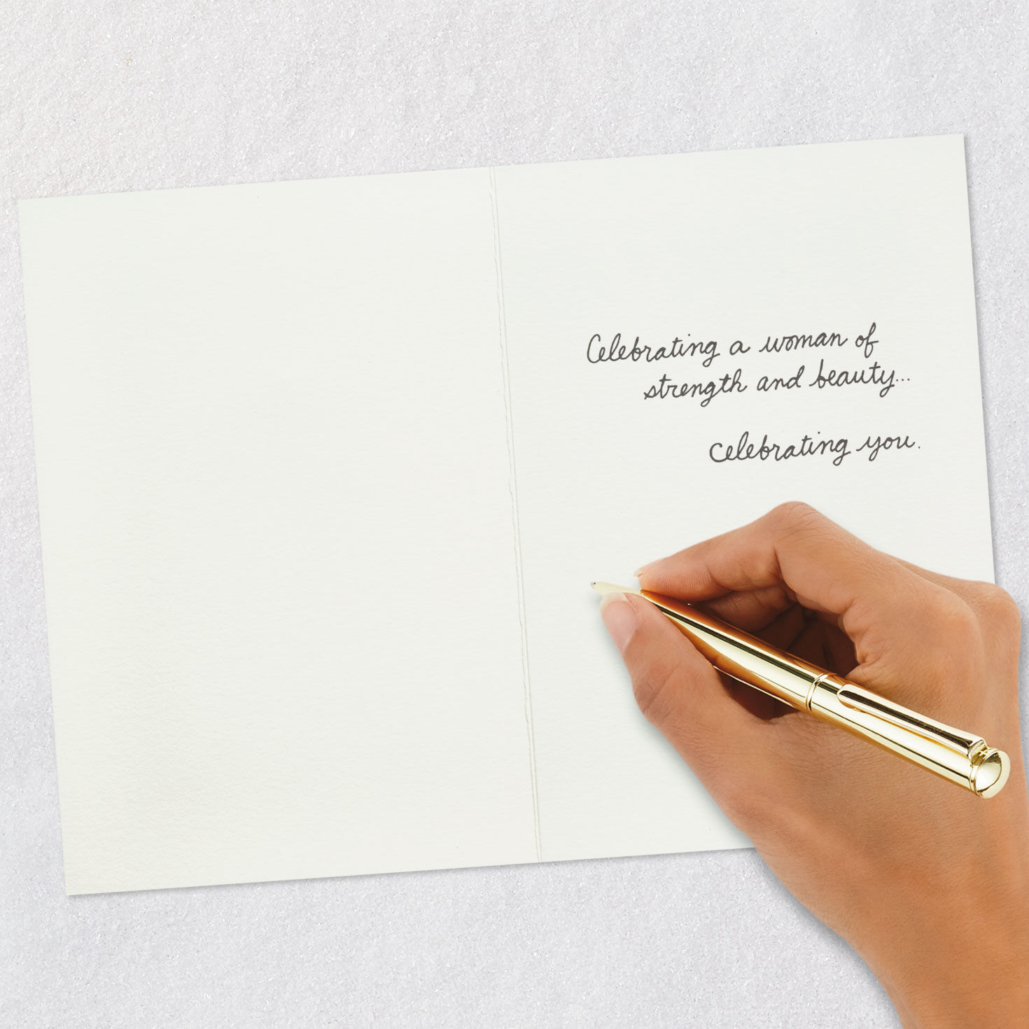 Woman of Strength and Beauty Mother's Day Card signing card image number 6