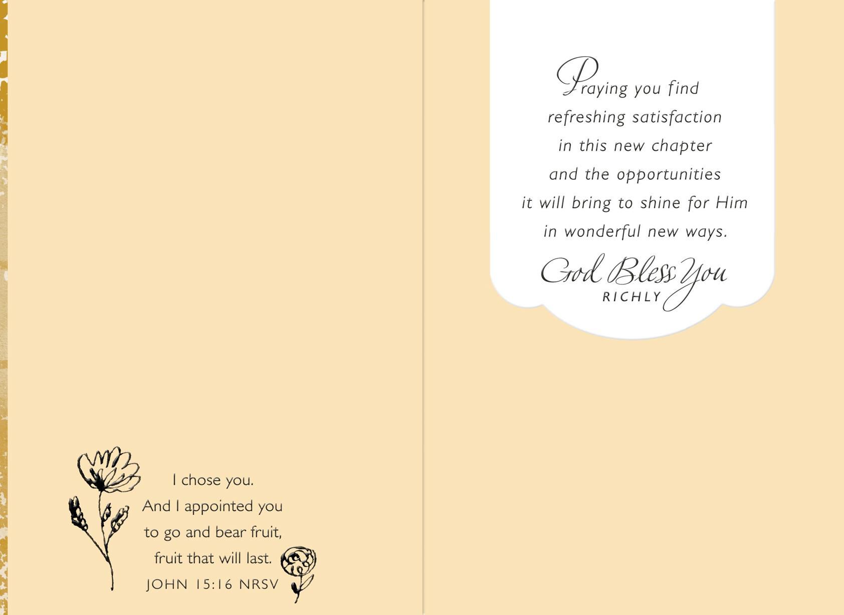 Made a Difference Religious Retirement Card for Pastor