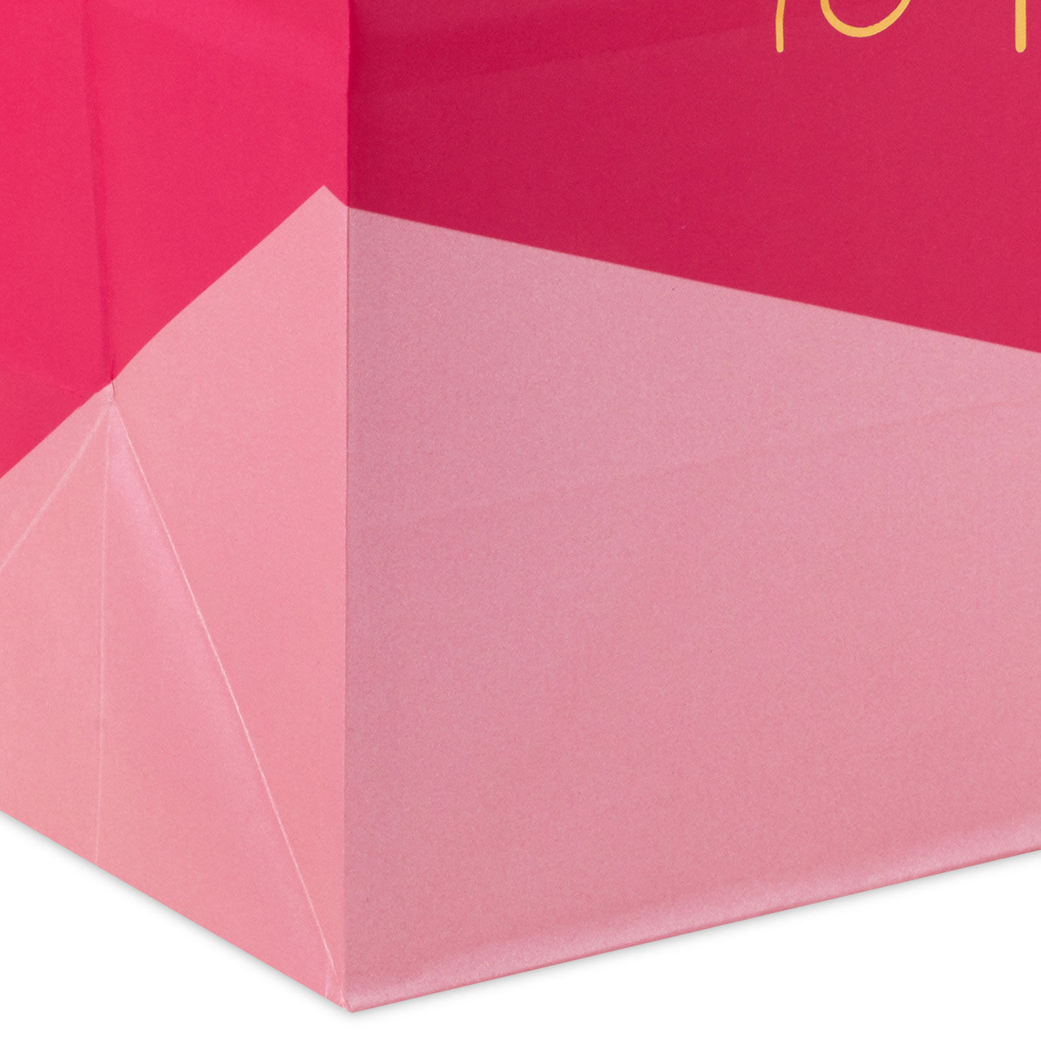Happy Birthday on Pink Large Gift Bag Base/Side Detail image number 5