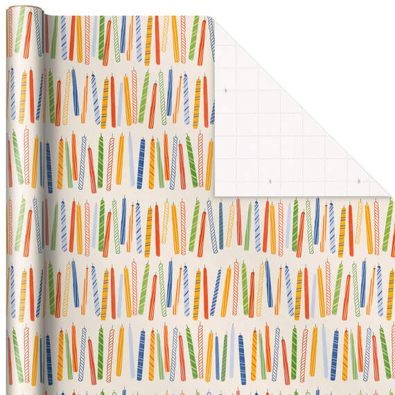 Colorful Candles Wrapping Paper, 20 sq. ft.