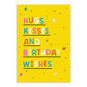 Hugs Kisses Wishes Personalized Birthday Card front image number 2